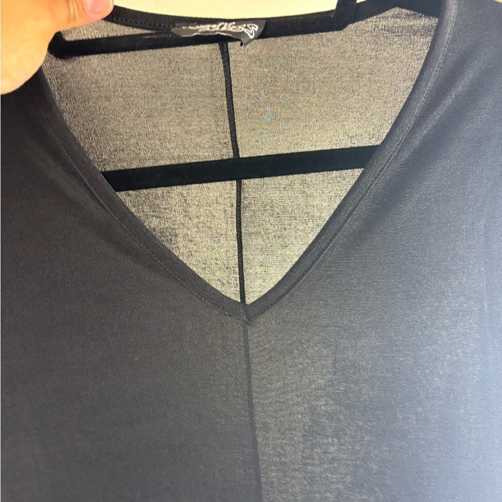 Can’t Miss Black Maxi Sheer Breathable cover up-Medium - Picture 7 of 11